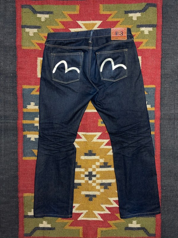 Evisu back logo Rigid denim (34inch)