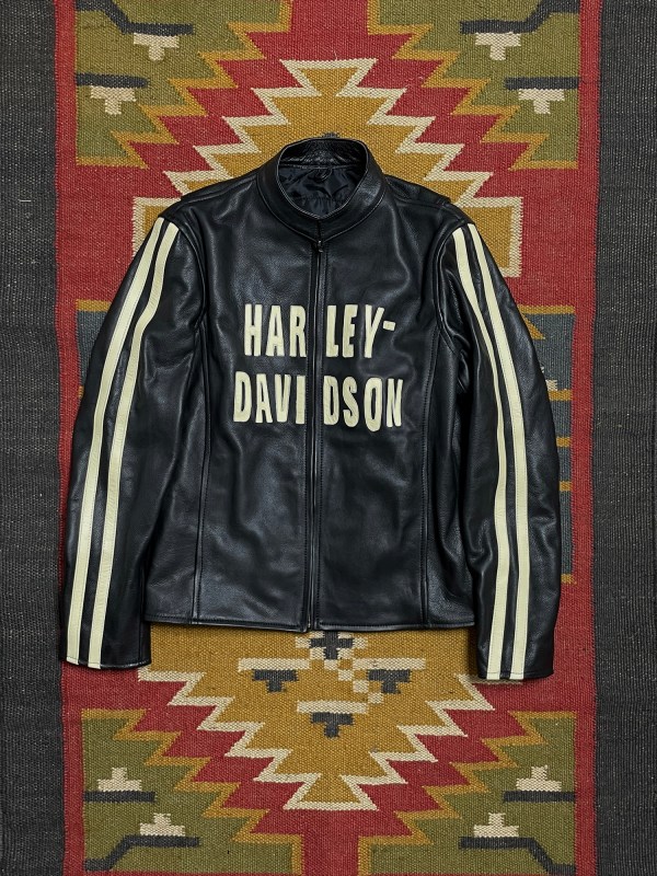 Harley Davidson cafe racer type leather jacket (L)