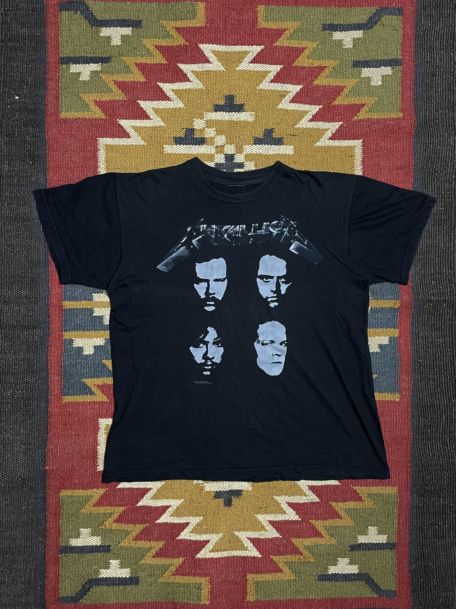 90s Metallica Black album Tour Band tee